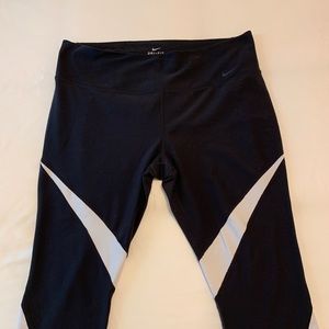 Nike Dri-Fit crop leggings XL grey black white